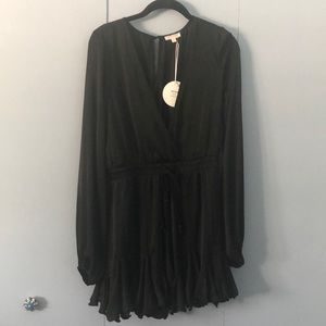 Luxxel Black Romper with adjustable tie waist